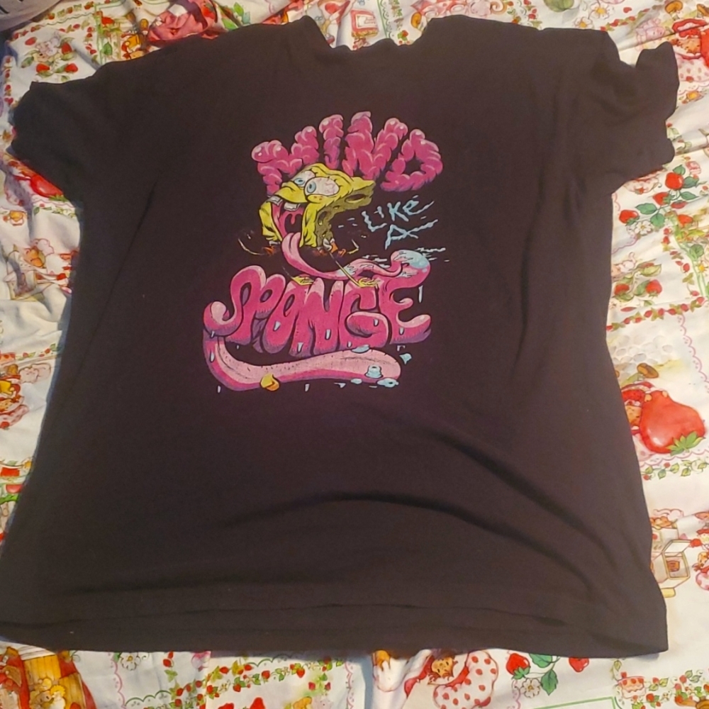 Hot Topic OFFERS PLS Spongebob mind like a sponge size large t shirt